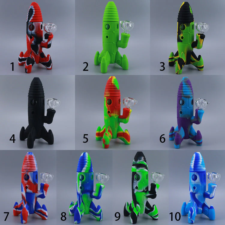 Silicone Hookah Astronaut Rocket Smoking Pot - Image 4