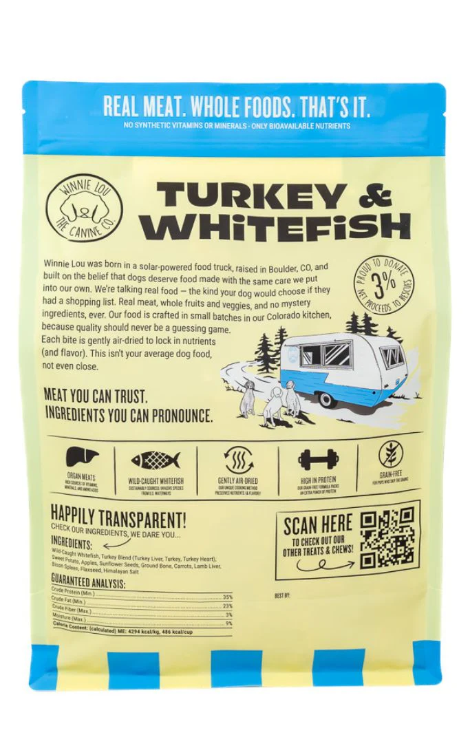 Winnie Lou Air Dried Dog Food Turkey & Whitefish - Image 3